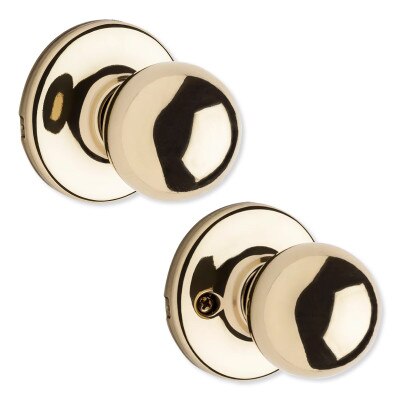 Kwikset Polo Passage Knob, Polished Brass